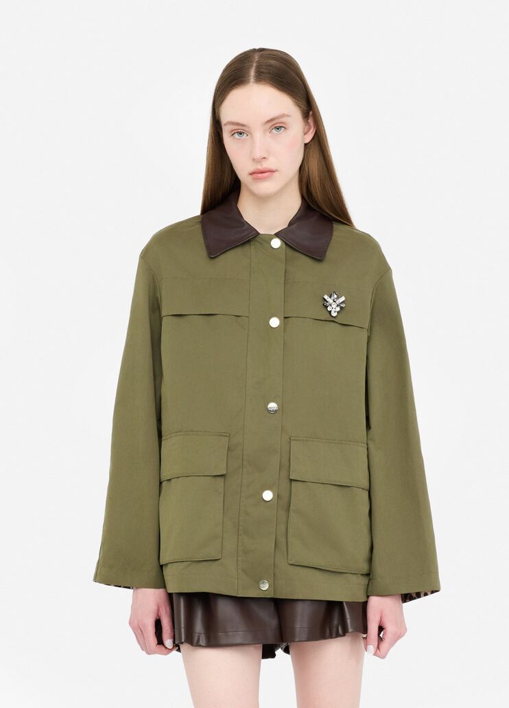 Jacket with bejewelled embroidery military green Liu Jo - medium Jacket with bejewelled embroidery military green Liu Jo - medium