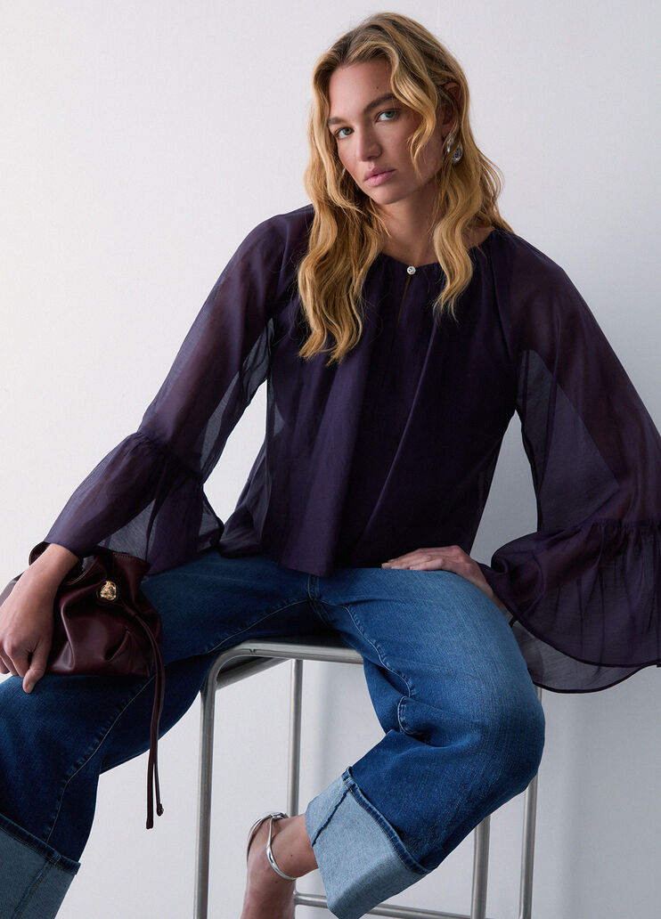 Muslin blouse purple Liu Jo - medium