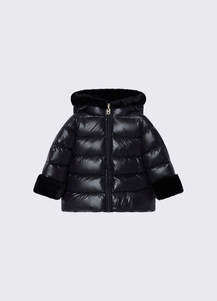 Padded jacket with teddy details black Liu Jo - medium