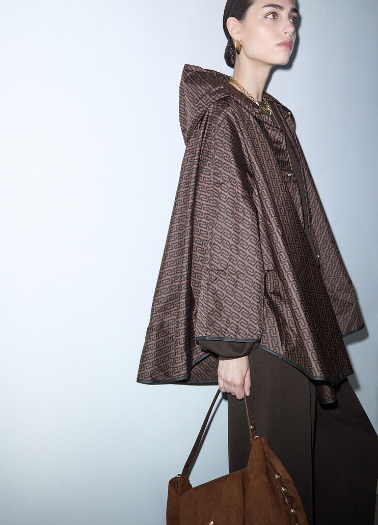 Animal Print Packable Poncho brown/monogram Liu Jo - medium
