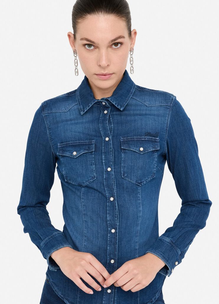 Denim shirt dark denim Liu Jo - large image number 3 Denim shirt dark denim Liu Jo - large image number 3