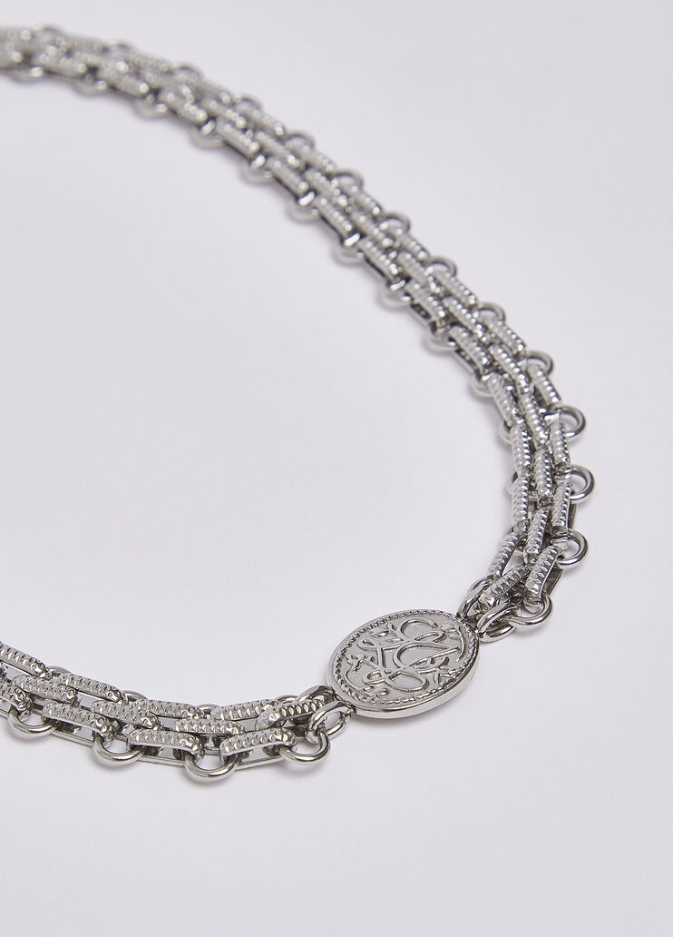 Collier avec m&eacute;daille grav&eacute;e argent Liu Jo - medium