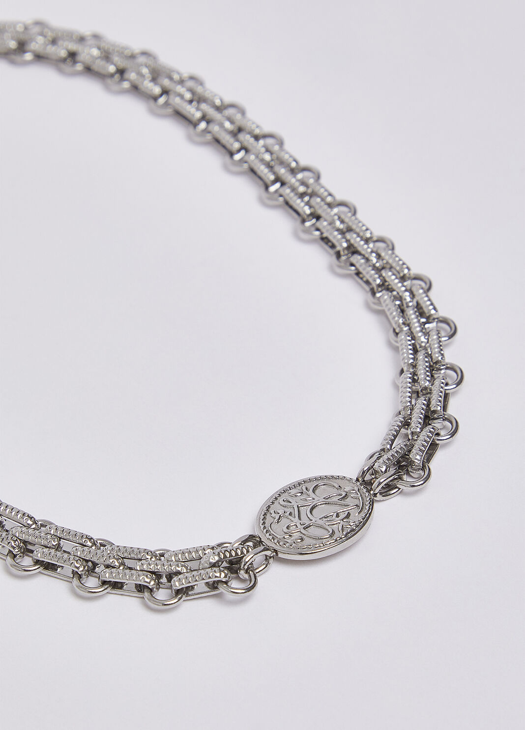 Collier avec m&eacute;daille grav&eacute;e argent Liu Jo - large image number 2