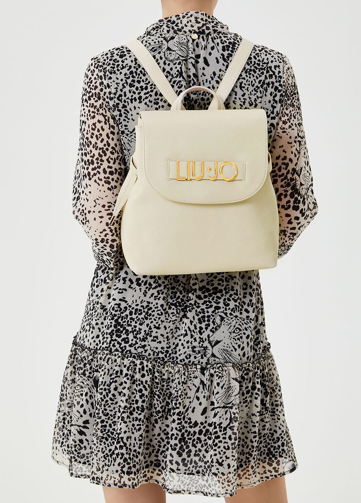 Rucksack with logo champagne Liu Jo - large image number 1