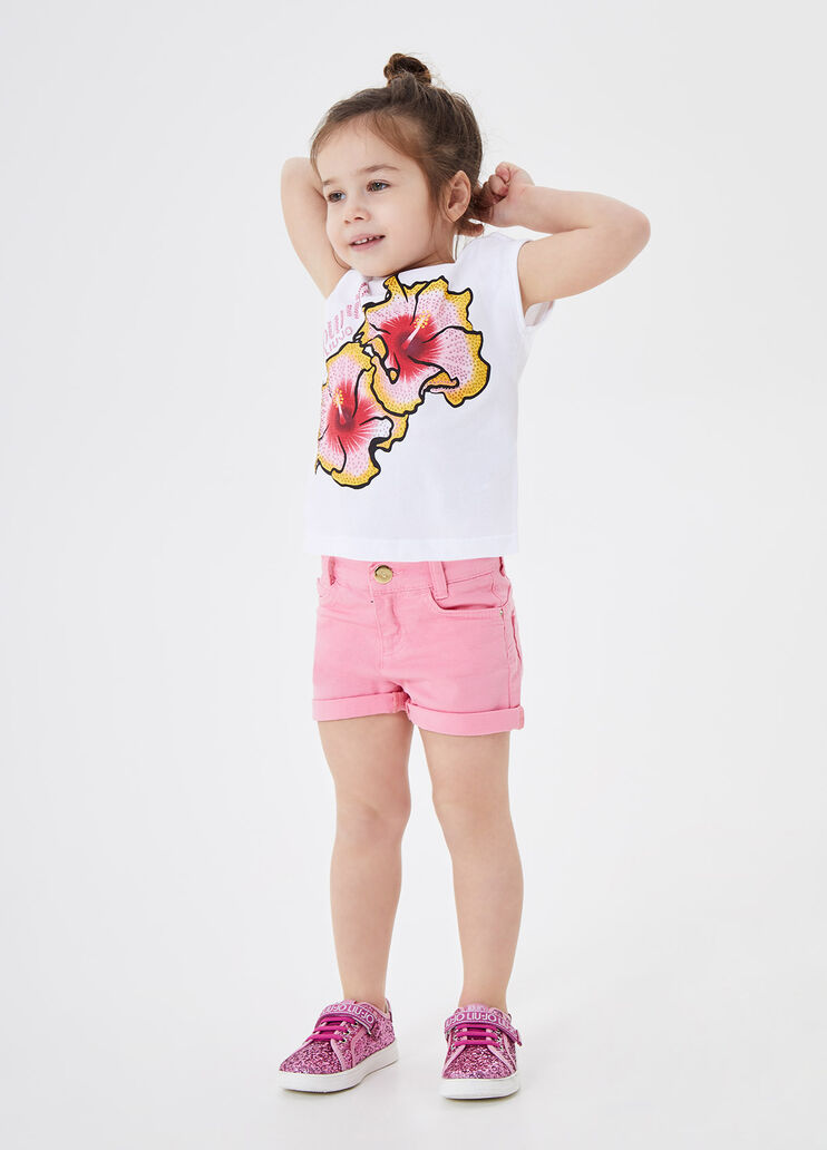 Short bambina Rosa Liu Jo - large image number 3