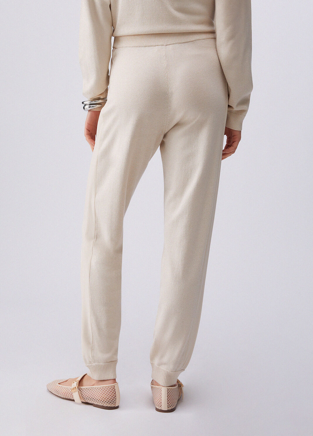 Lurex trousers champagne Liu Jo - large image number 1