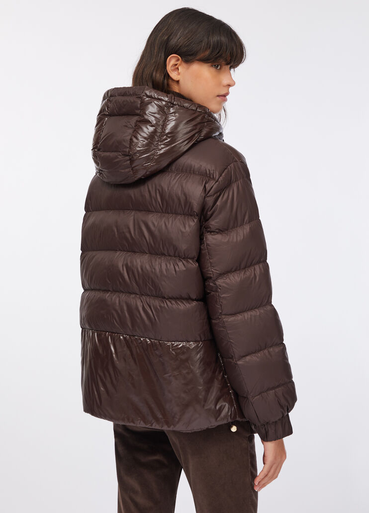 Veste en nylon matelassé chocolat Liu Jo - large image number 1