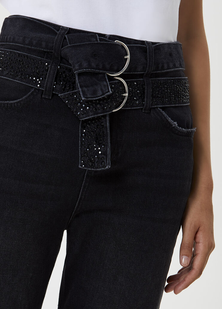 Boyfriend jeans with belt Black Liu Jo - large image number 2 Boyfriend jeans with belt Black Liu Jo - large image number 2