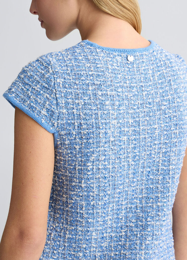 Short bouclé dress bright blue Liu Jo - large image number 4 Short bouclé dress bright blue Liu Jo - large image number 4