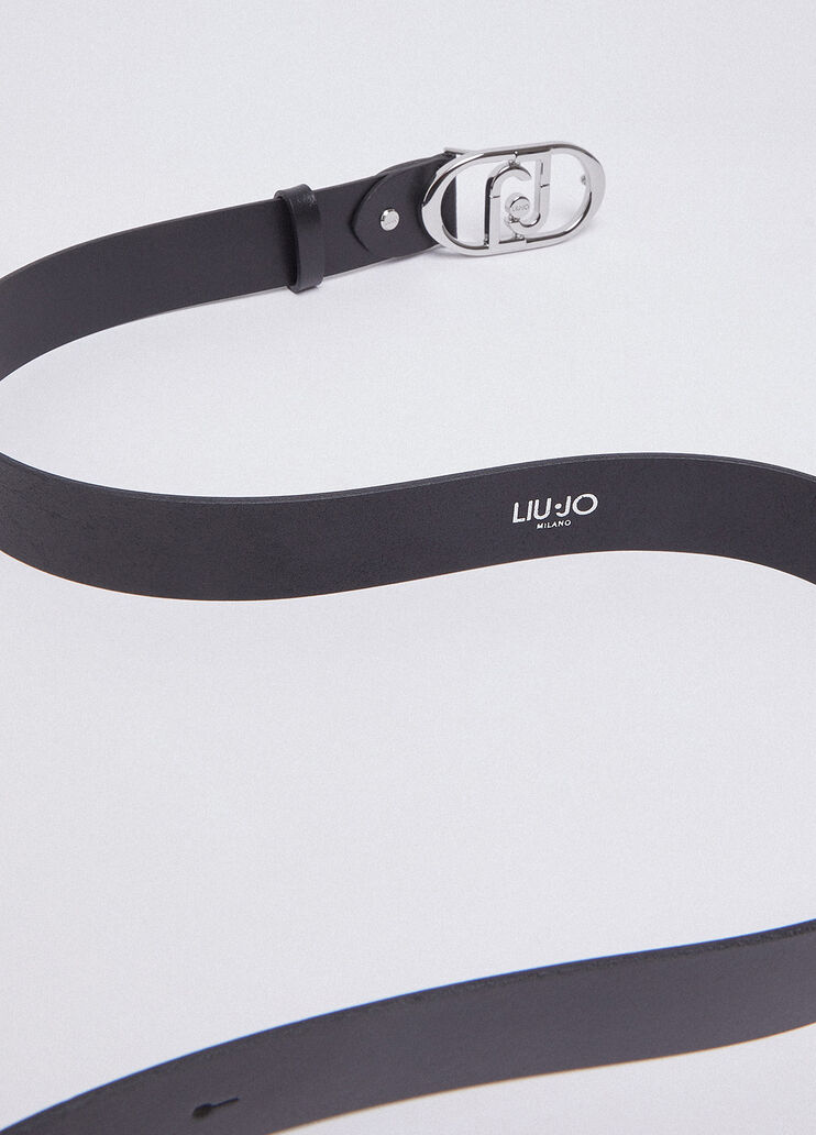 Leather belt black/silver Liu Jo - large image number 4