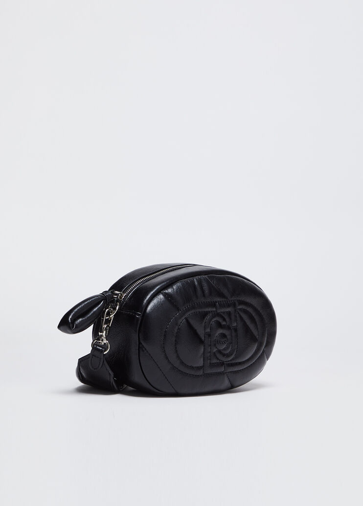 Sac à bandoulière format moyen brillant matelassé noir Liu Jo - medium