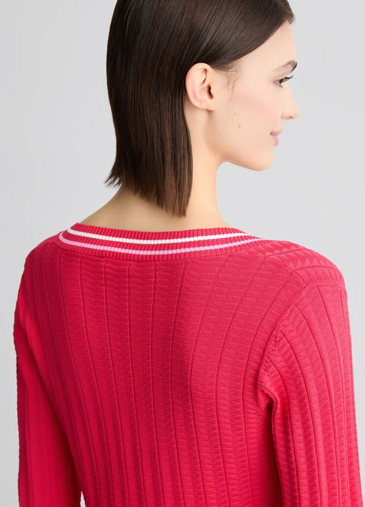 Red V-neck jumper red Liu Jo - large image number 4 Red V-neck jumper red Liu Jo - large image number 4