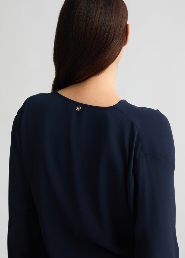 Georgette blouse blue Liu Jo - large image number 3 Georgette blouse blue Liu Jo - large image number 3