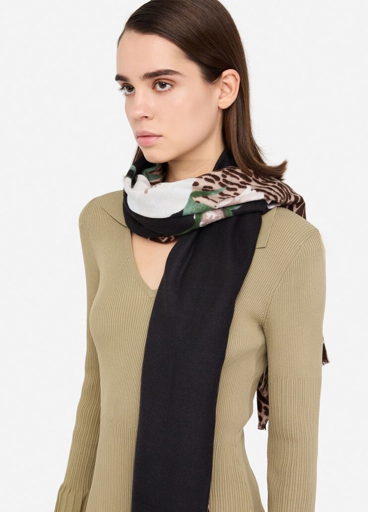 Floral animal print stole black Liu Jo - medium Floral animal print stole black Liu Jo - medium