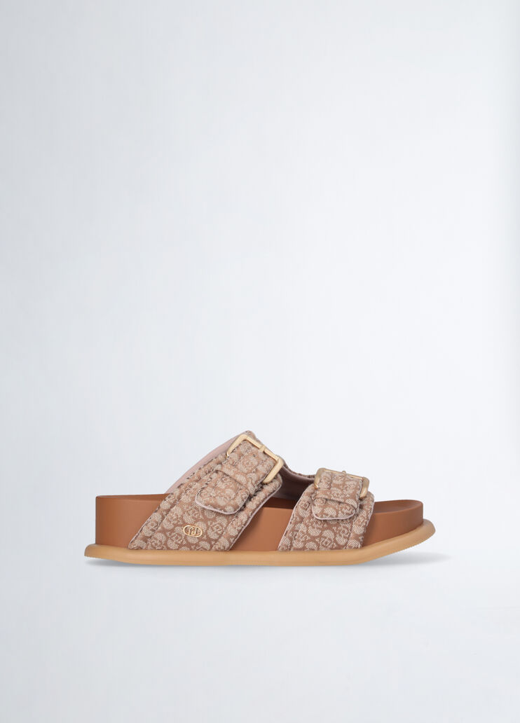 Sandals with bold straps beige denim Liu Jo - medium  Sandals with bold straps beige denim Liu Jo - medium