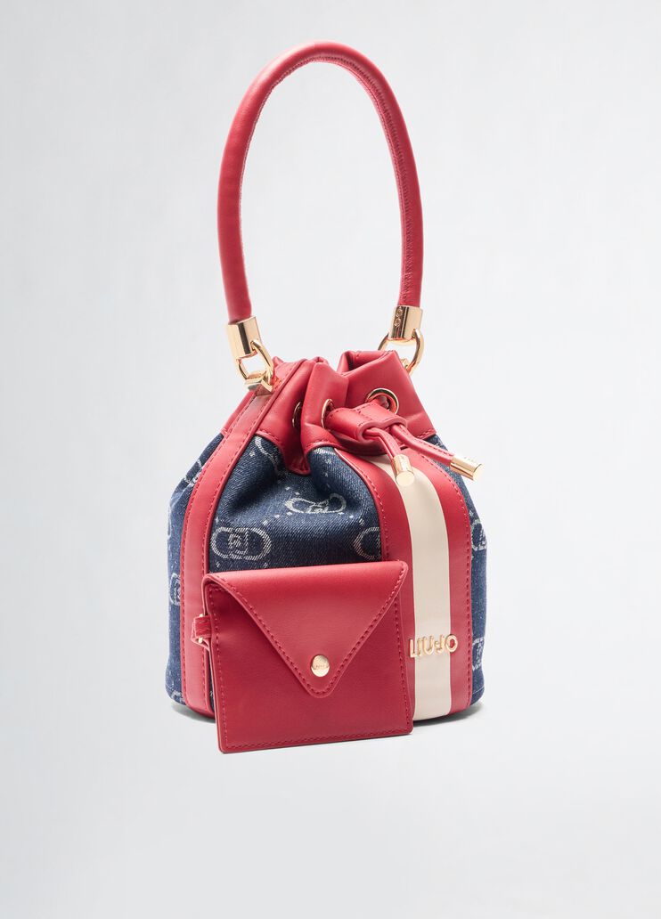 Small jacquard bucket bag dark denim Liu Jo - large image number 2 Small jacquard bucket bag dark denim Liu Jo - large image number 2