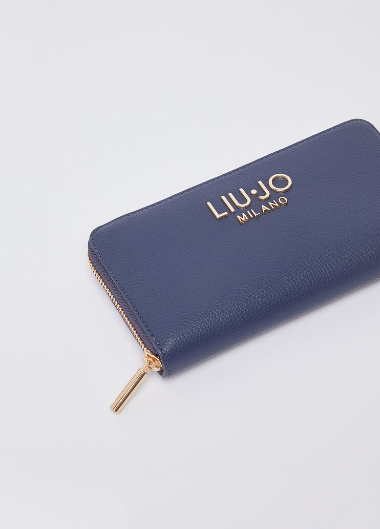 Large purse with zip dark blue Liu Jo - medium