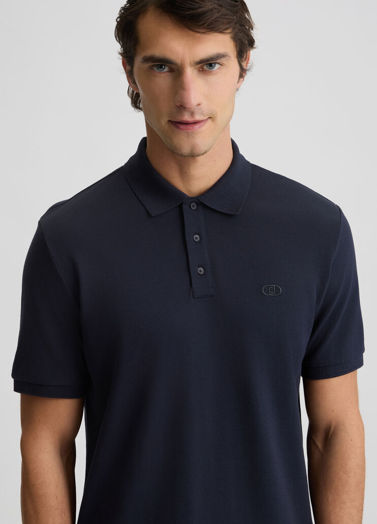 Dark blue pique polo shirt dark blue Liu Jo - large image number 3 Dark blue pique polo shirt dark blue Liu Jo - large image number 3