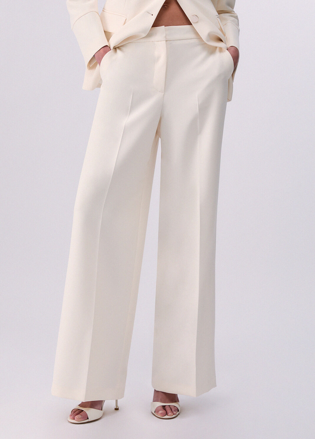Palazzo trousers with double waistband  Liu Jo - large image number 0