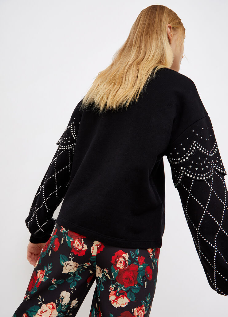 Толстовка с аппликациями чёрный Liu Jo - large image number 1