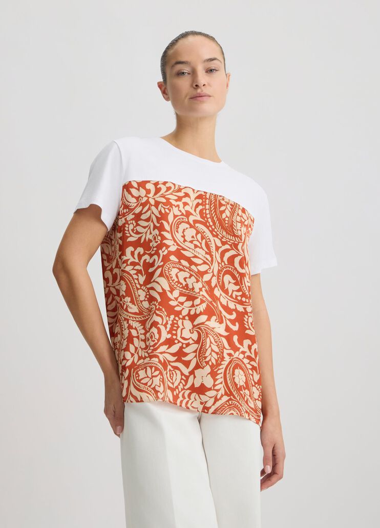 T-shirt with print white/terracotta Liu Jo - large image number 0 T-shirt with print white/terracotta Liu Jo - large image number 0