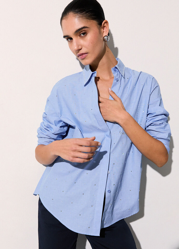Rhinestone Shirt light blue Liu Jo - medium