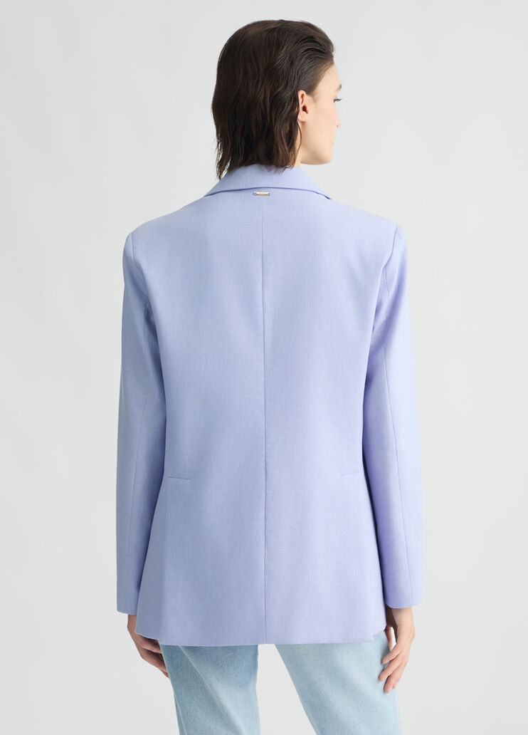 Linen and cotton blazer lavender Liu Jo - large image number 1 Linen and cotton blazer lavender Liu Jo - large image number 1