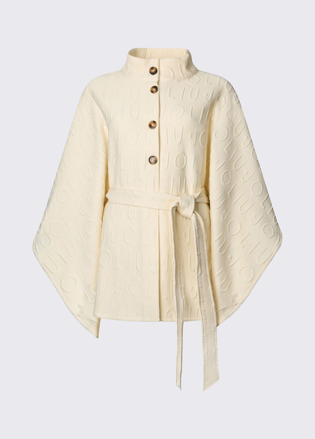 Poncho with belt cream Liu Jo - large image number 6