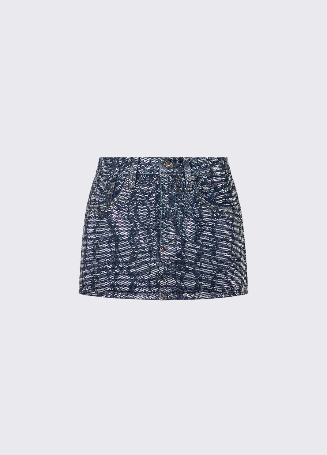 Minirock aus Denim mit Strass denimblau Liu Jo - large image number 6