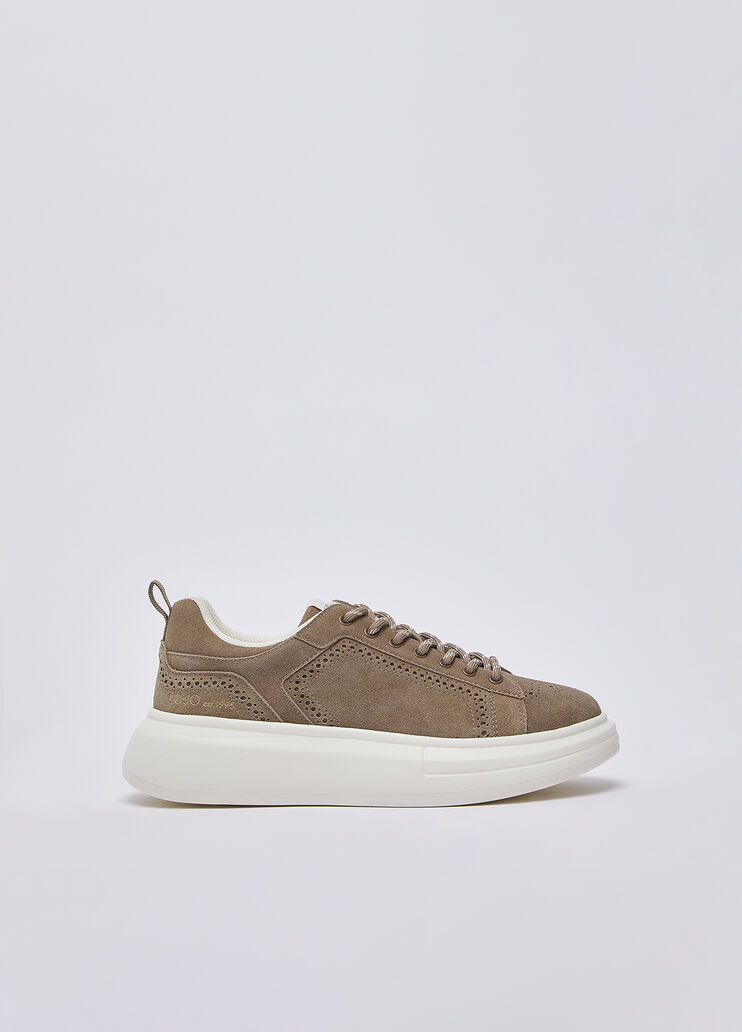 Suede platform sneakers dove grey Liu Jo - medium