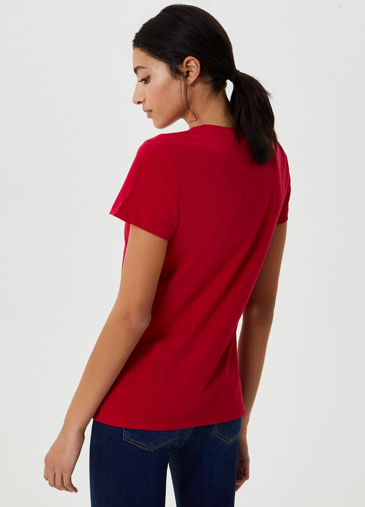 T-shirt with logo Cherry Red Liu Jo - large image number 1