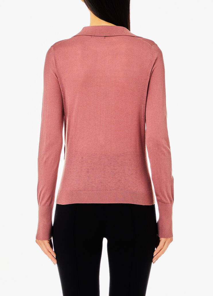 Strick-Poloshirt aus Kaschmirgemisch rosa Liu Jo - medium