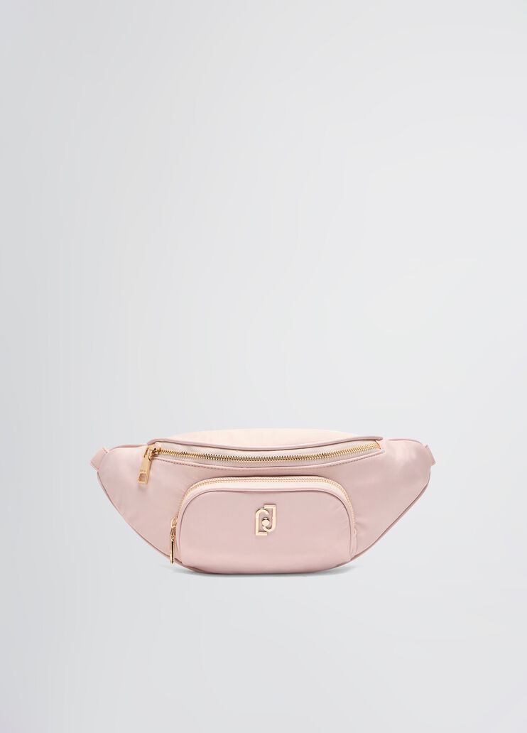 Nylon pouch bag with charm powder pink Liu Jo - medium Nylon pouch bag with charm powder pink Liu Jo - medium