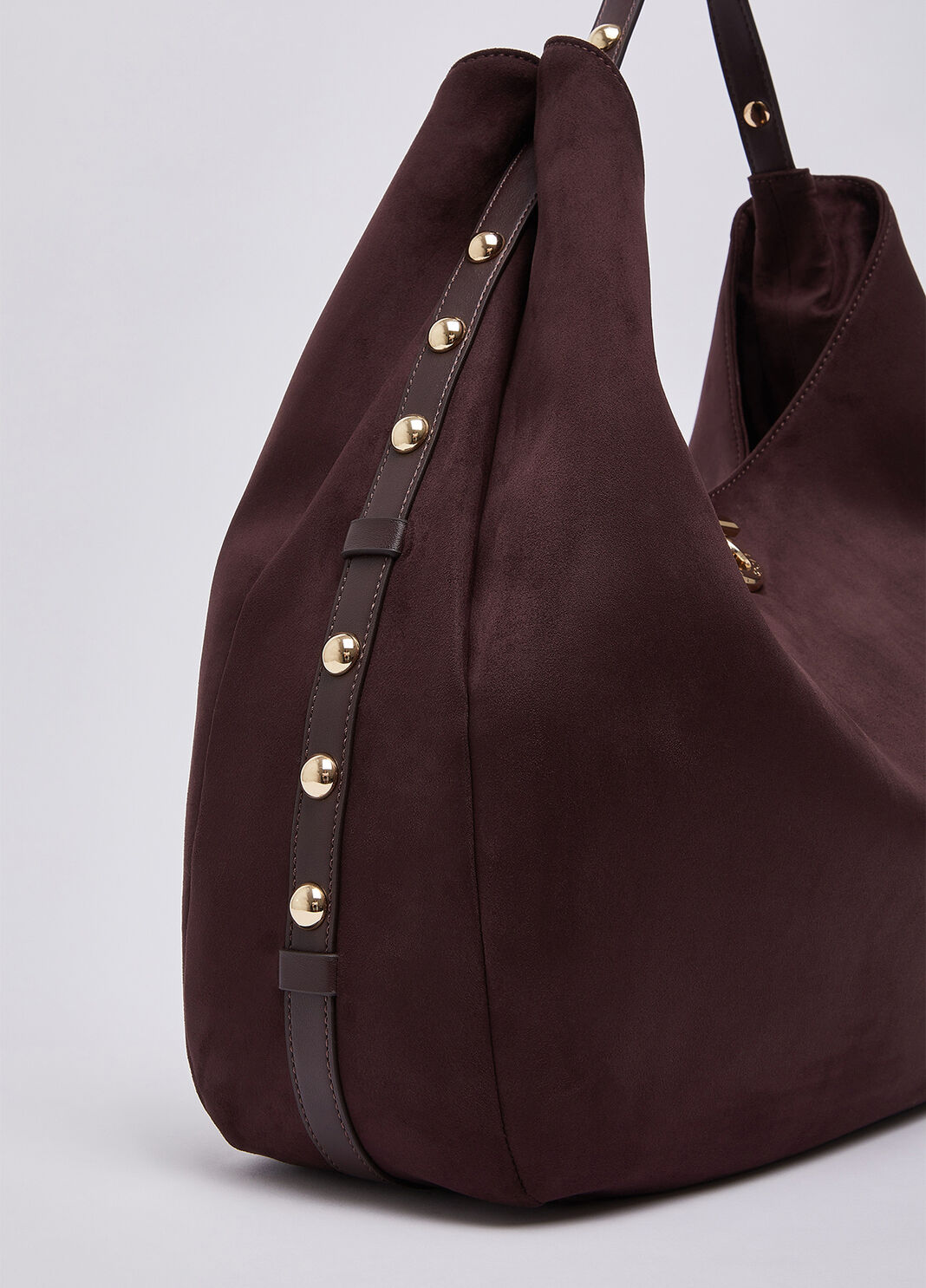Large hobo bag with studs aubergine Liu Jo - large image number 5