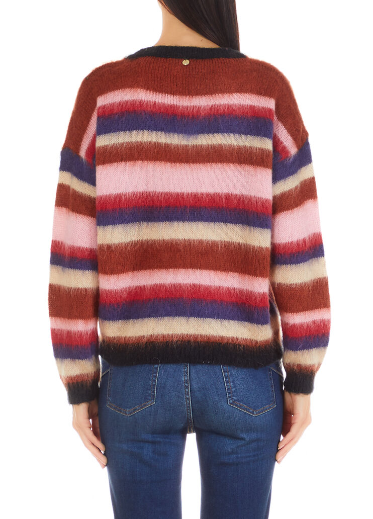 Pull en mohair mélangé rayures Liu Jo - large image number 1