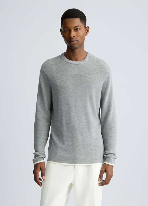 Ice grey wool pullover steel Liu Jo - large image number 0
