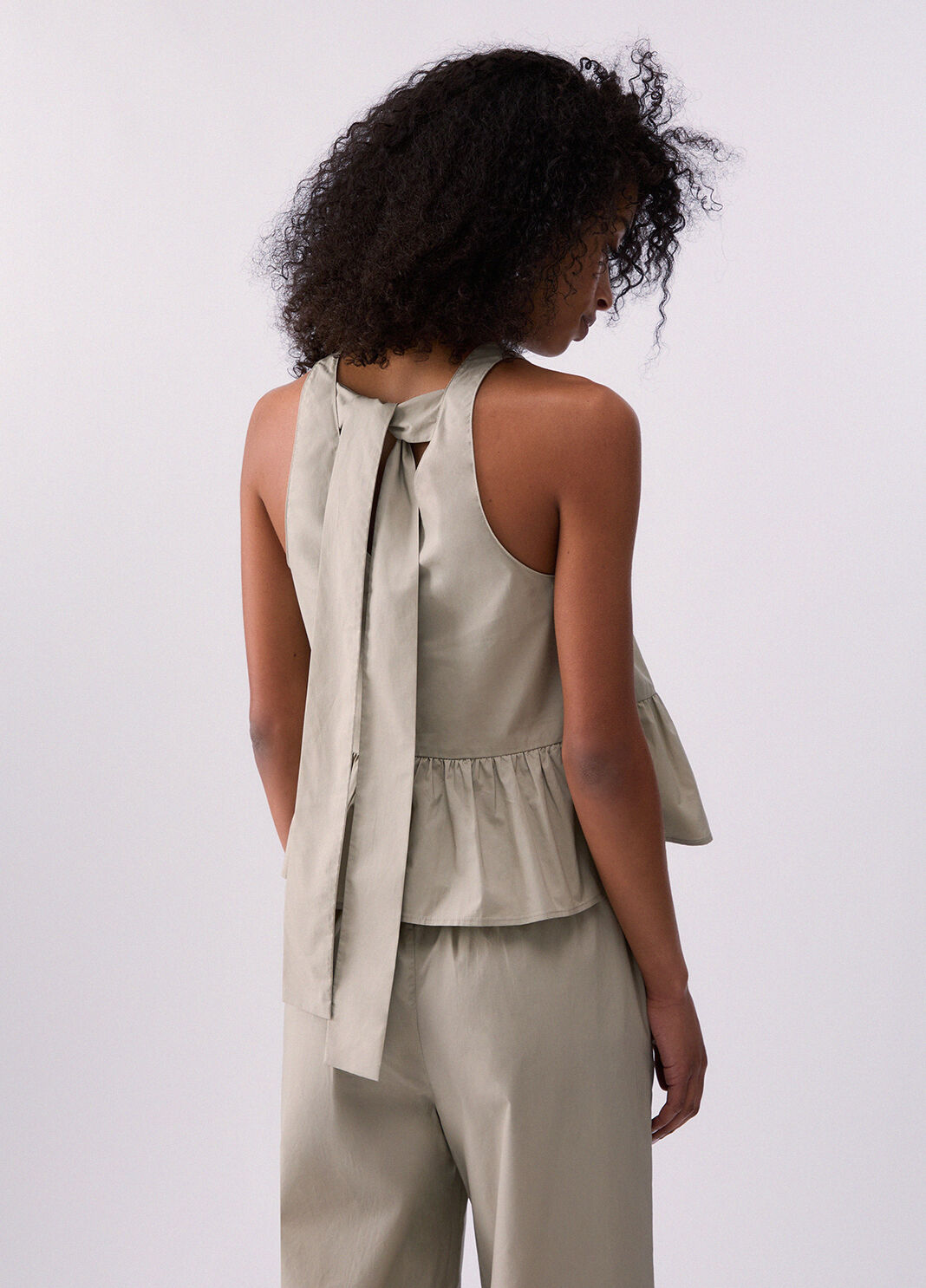 Poplin top with bow grey Liu Jo - large image number 1