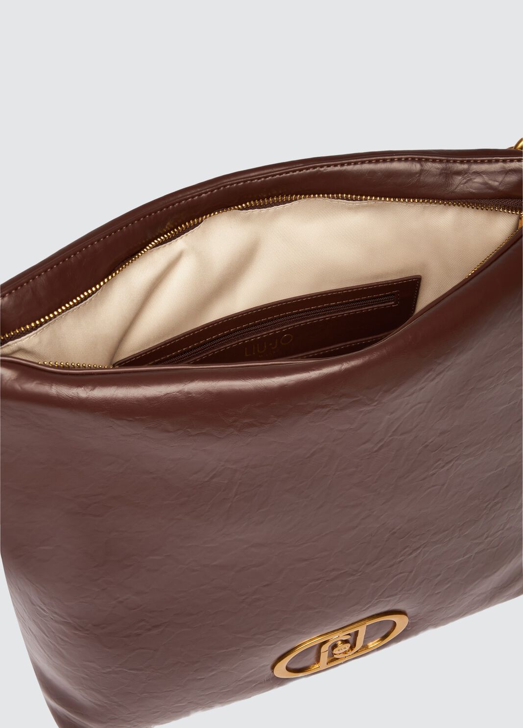 Medium LaPuffy hobo bag dark brown Liu Jo - large image number 10