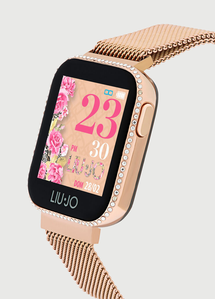 Smartwatch Liu Jo con brillantini color oro rosa Liu Jo - large image number 1 Smartwatch Liu Jo con brillantini color oro rosa Liu Jo - large image number 1