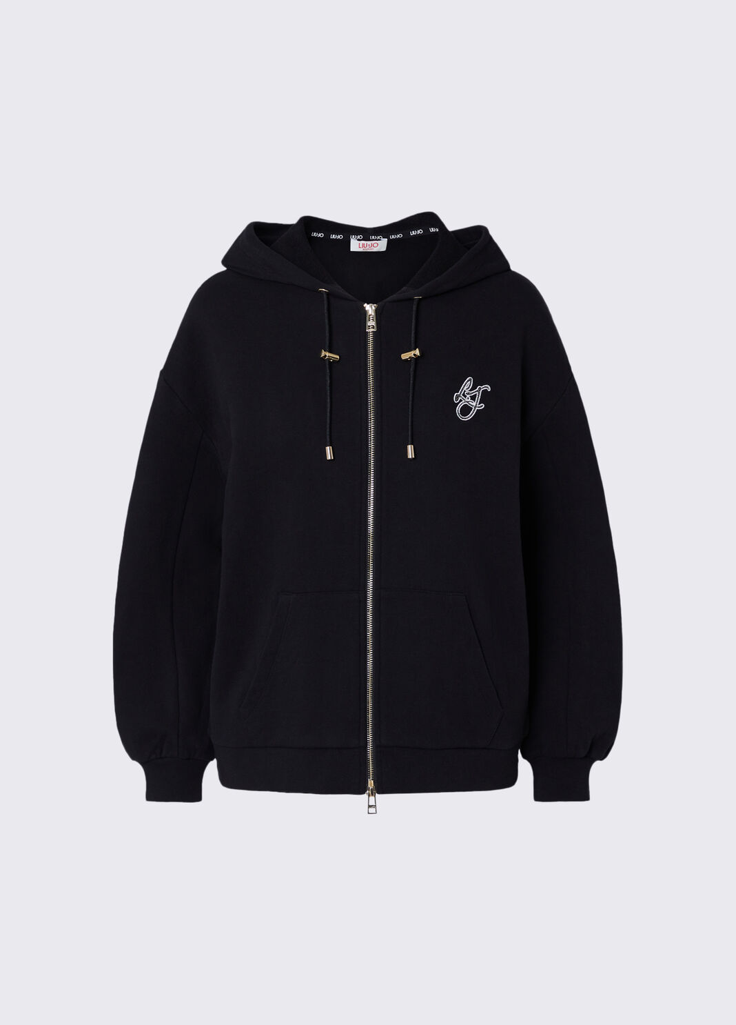 Hoodie with Zip and Hood black Liu Jo - large image number 6