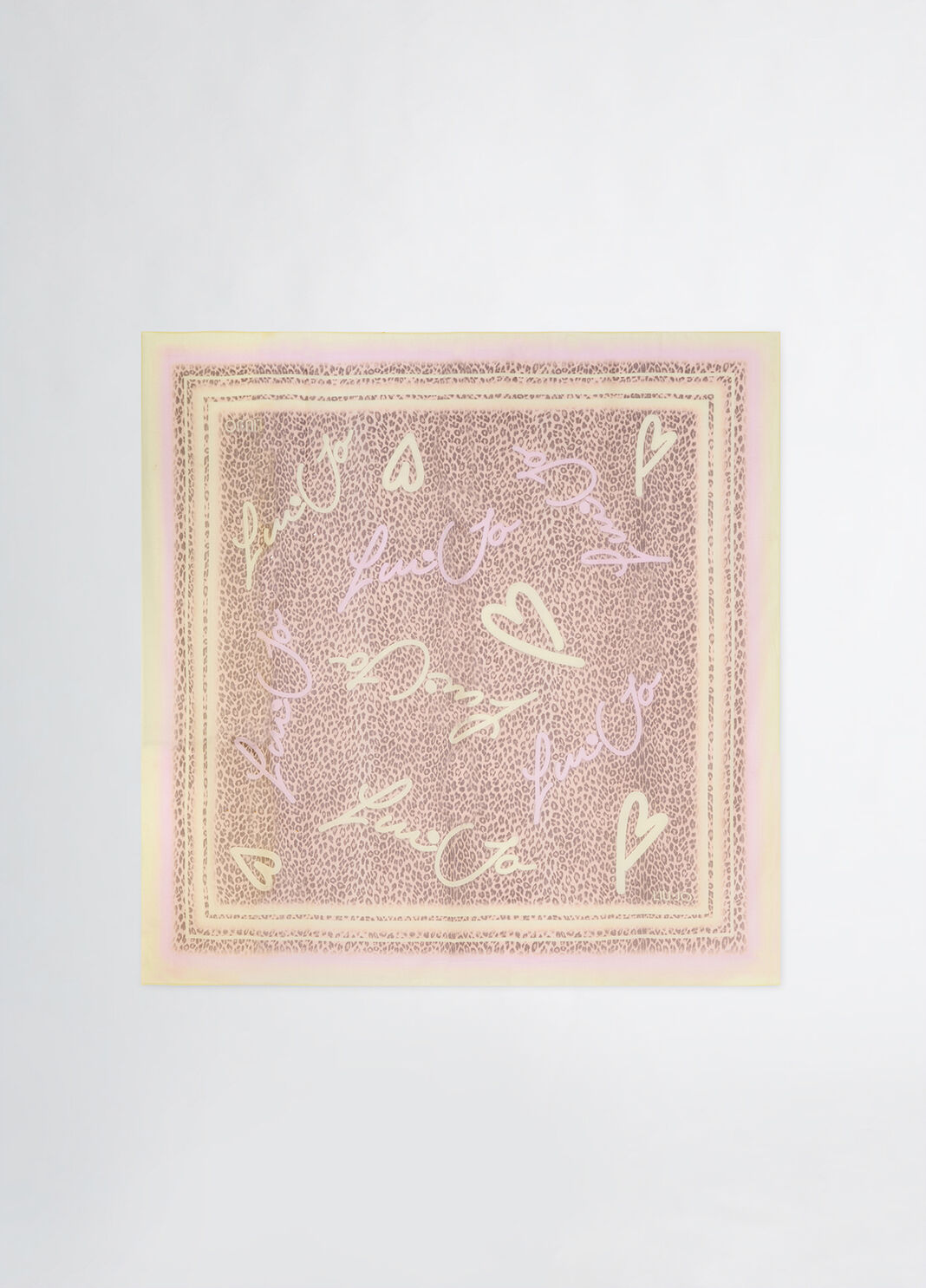 Foulard avec imprim&eacute; animalier jaune clair Liu Jo - large image number 2