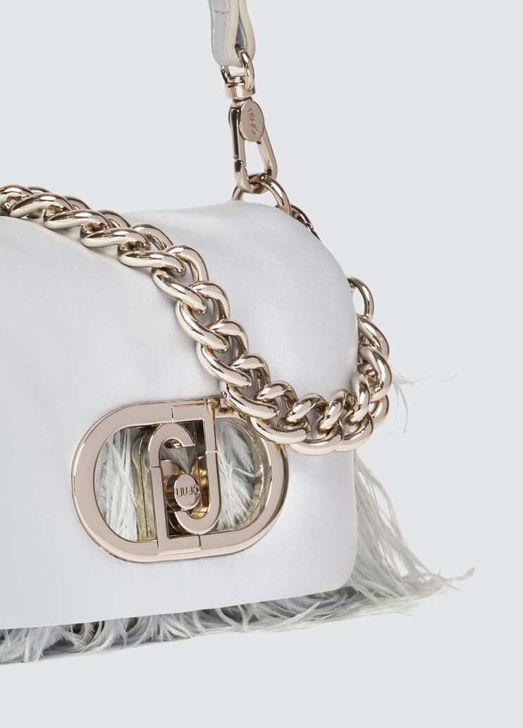 Small LaPuffy bag with feathered detailing sky blue Liu Jo - large image number 4