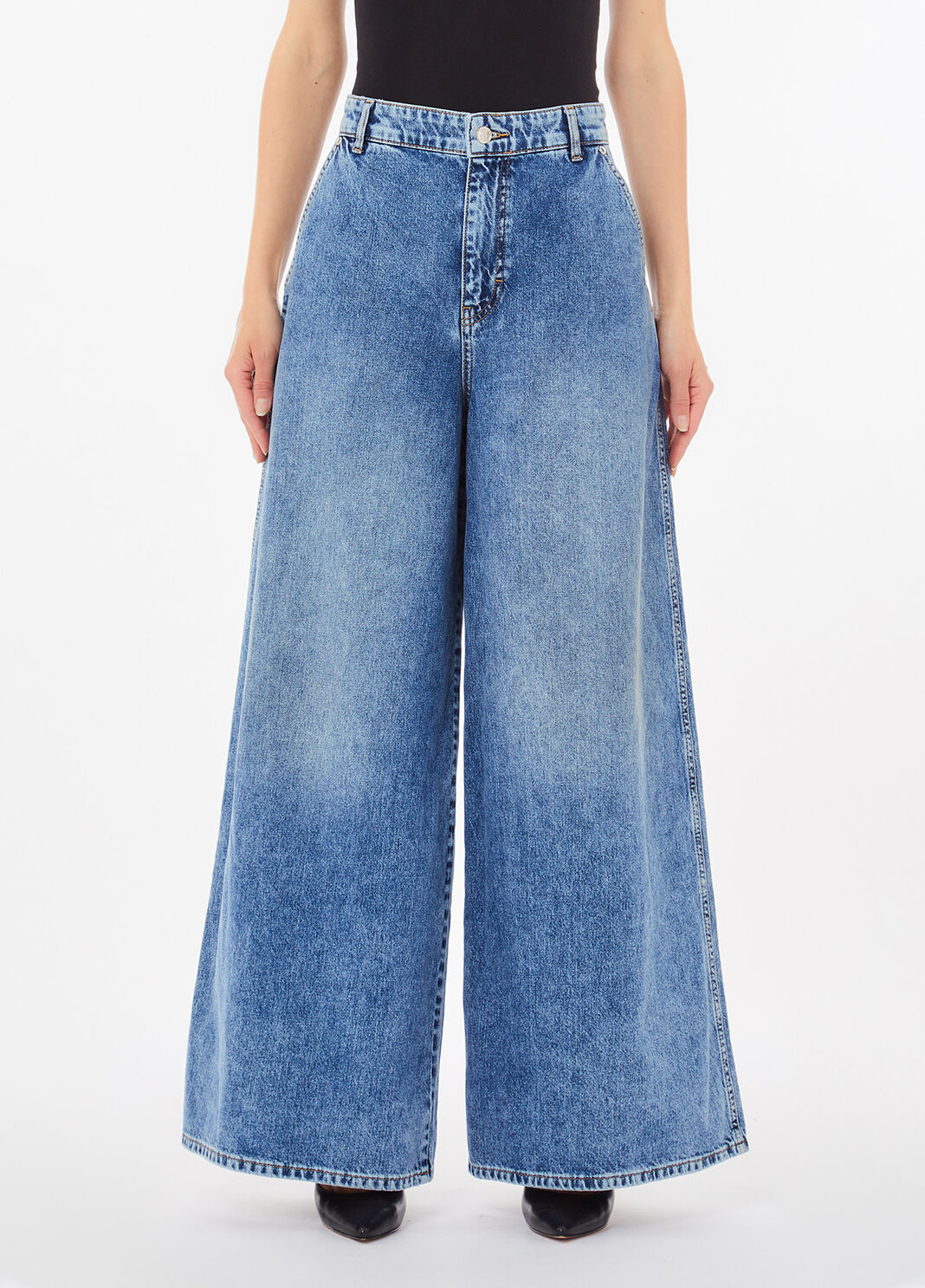High-rise flared jeans blue denim Liu Jo - large image number 0