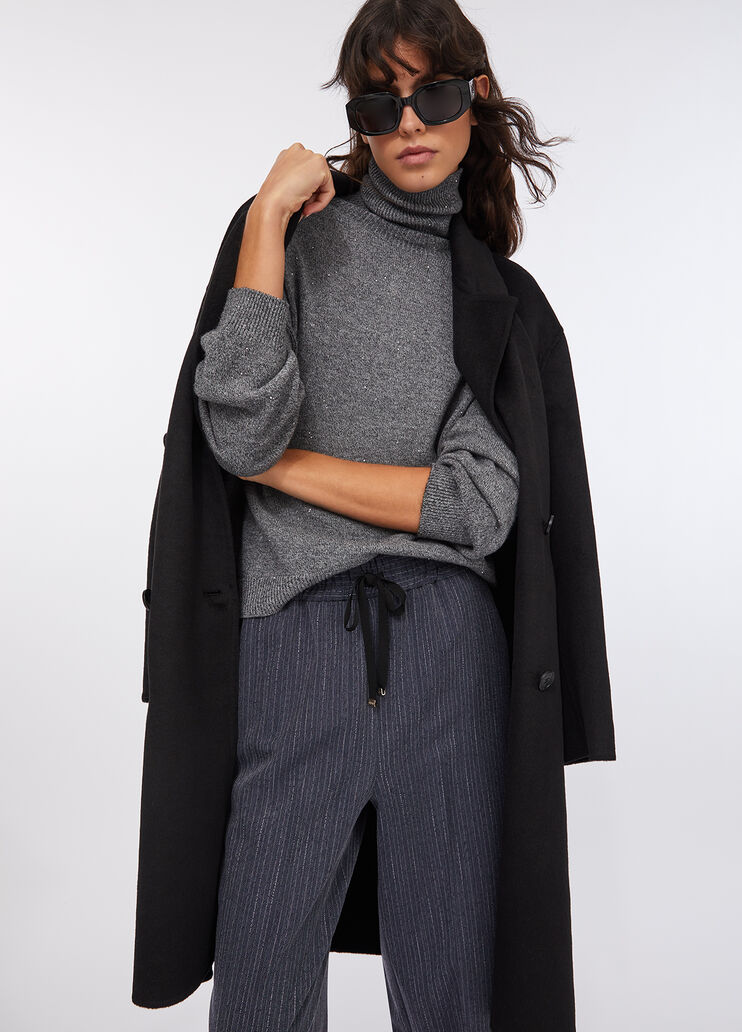 Polo-neck with micro-sequins grey Liu Jo - large image number 4