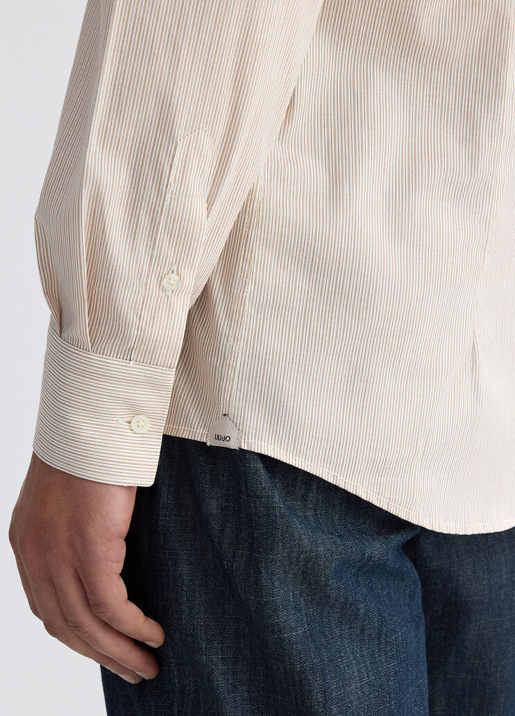 Slim-fit shirt khaki Liu Jo - large image number 3 Slim-fit shirt khaki Liu Jo - large image number 3