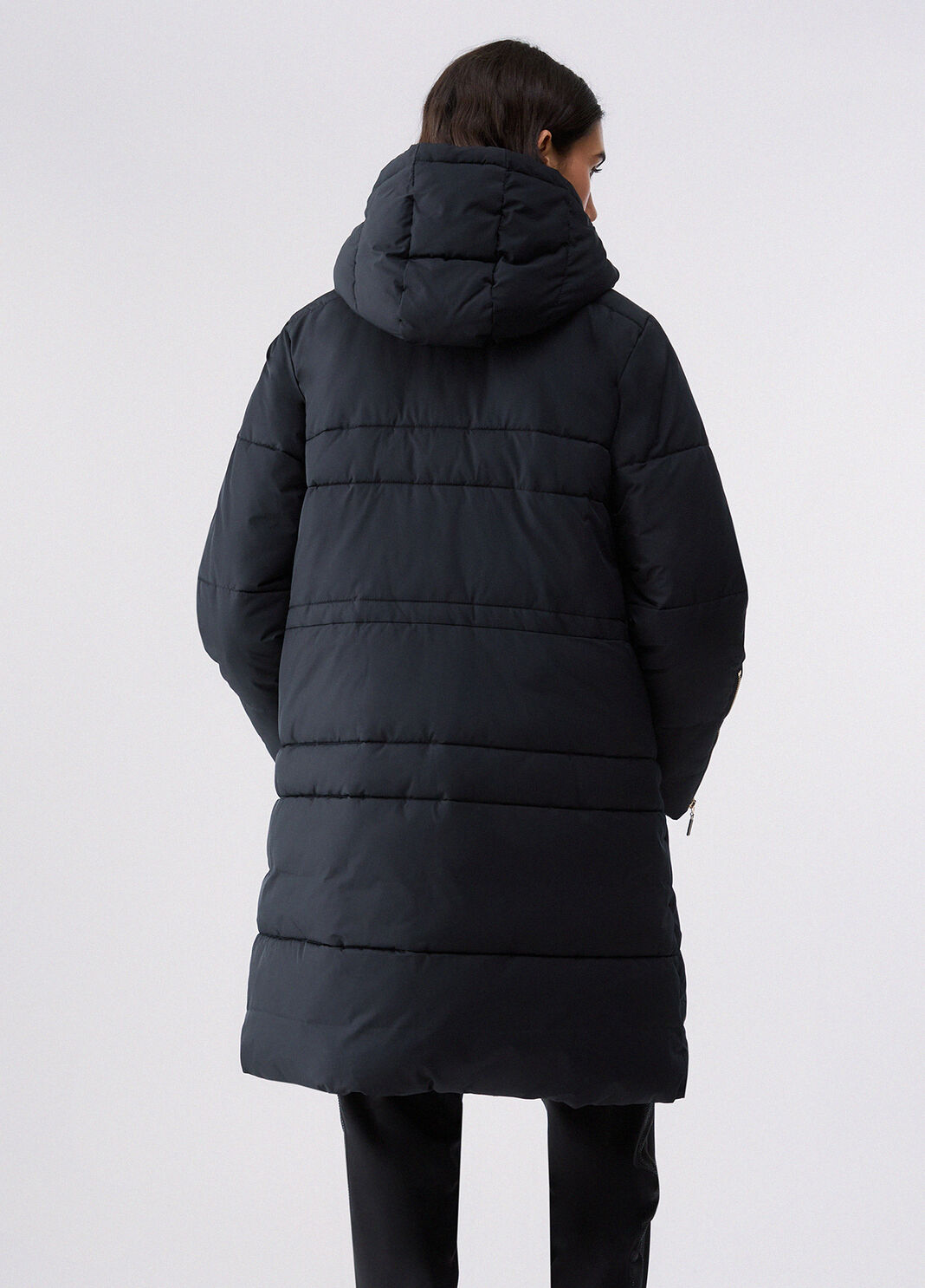Long jacket in matte nylon black Liu Jo - large image number 1