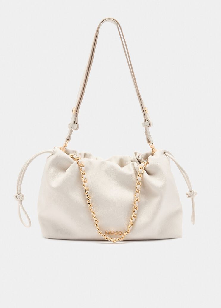 Mittelgroße Schultertasche mit Kette Weiß Liu Jo - medium Mittelgroße Schultertasche mit Kette Weiß Liu Jo - medium