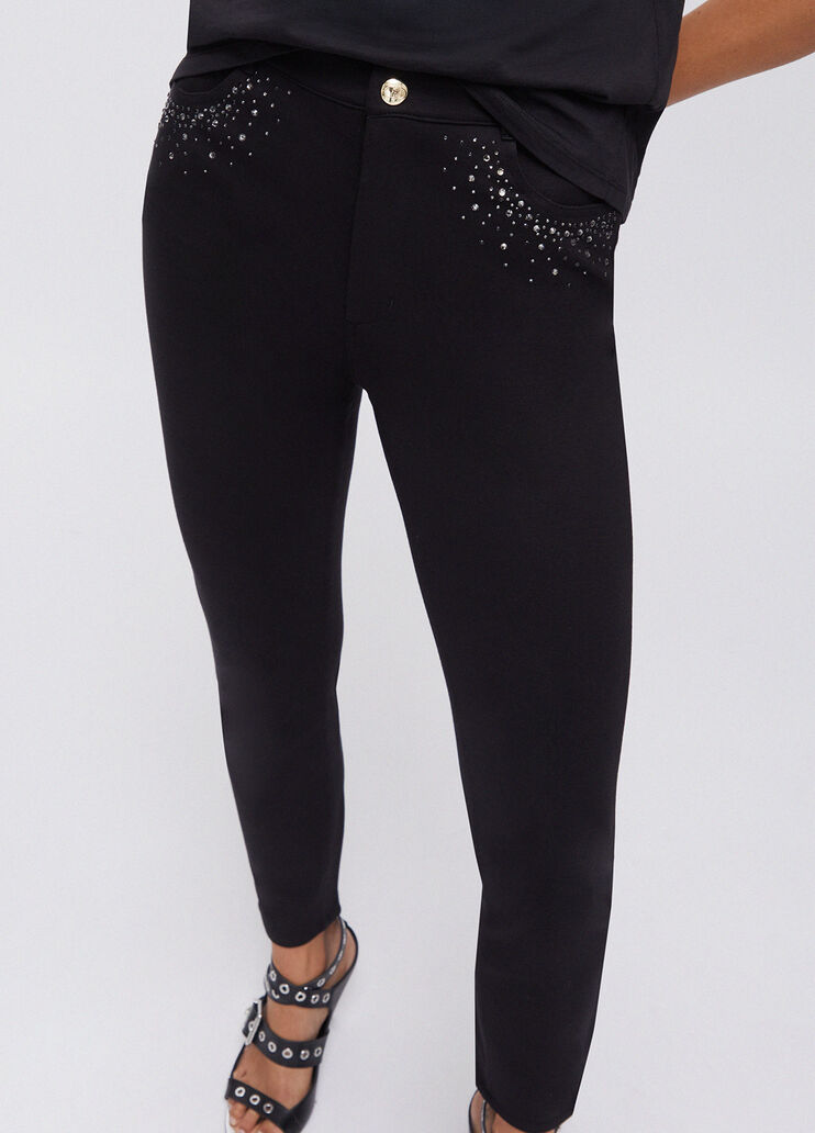 Pantalón con strass negro con strass Liu Jo - medium
