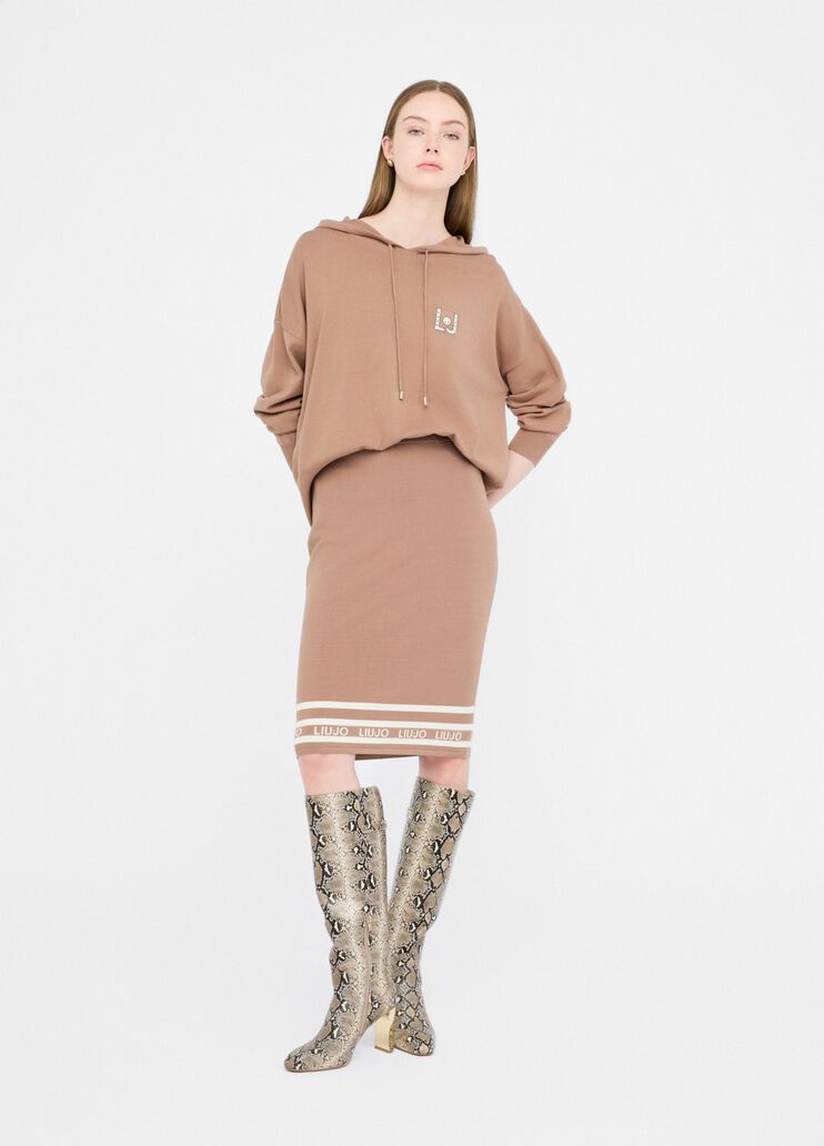 Knit midi skirt chocolate Liu Jo - medium Knit midi skirt chocolate Liu Jo - medium