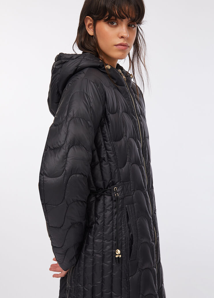 Manteau en nylon matelassé noir Liu Jo - large image number 2